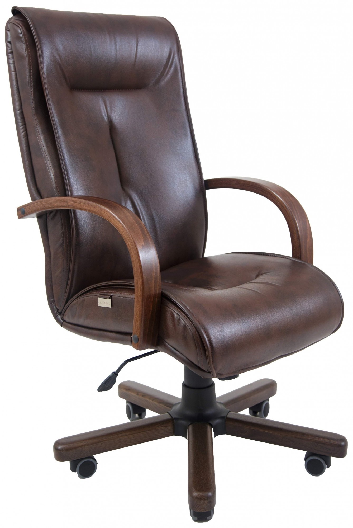 

Офисное Кресло Руководителя Бостон Мадрас Kashtan Wood M1 Tilt Коричневое