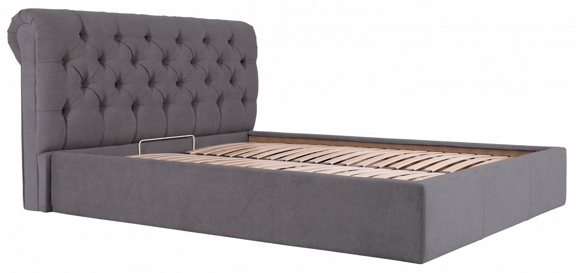 

Кровать London Comfort 140 х 200 см Мисти Dark Grey С подъемным механизмом и нишей для белья Темно-серая