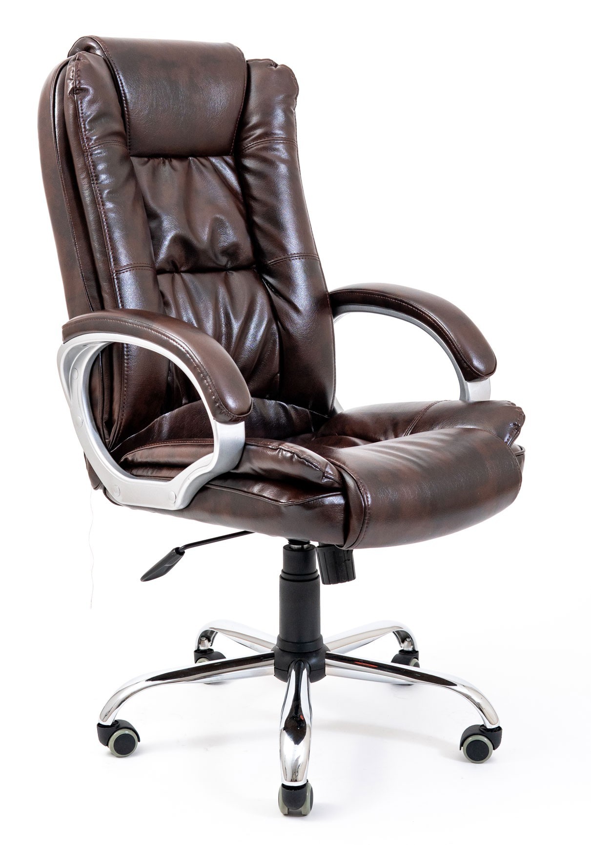 

Офисное Кресло Руководителя California Титан Dark Brown Хром М2 AnyFix Коричневое