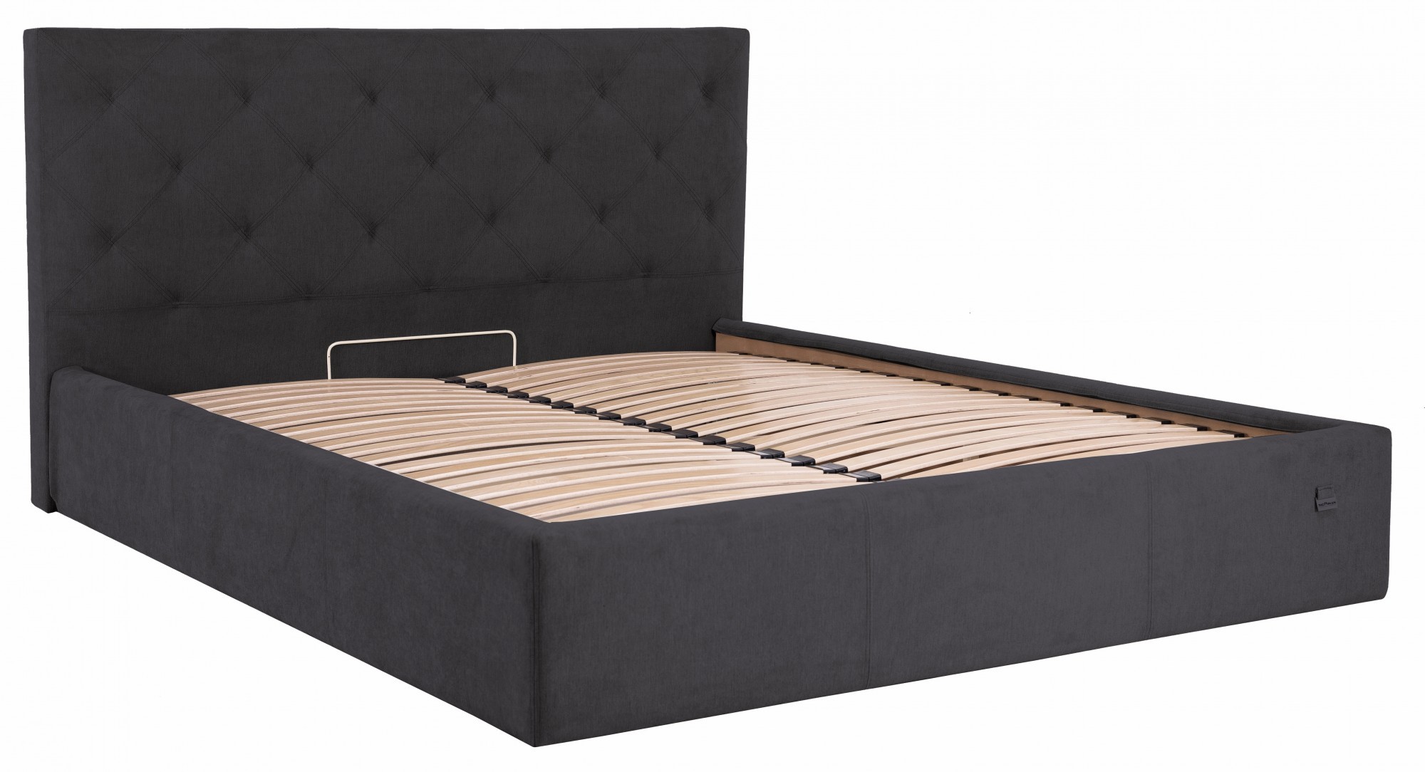 

Кровать Bristol Comfort 120 х 200 см Мисти Dark Grey С подъемным механизмом и нишей для белья Темно-серая