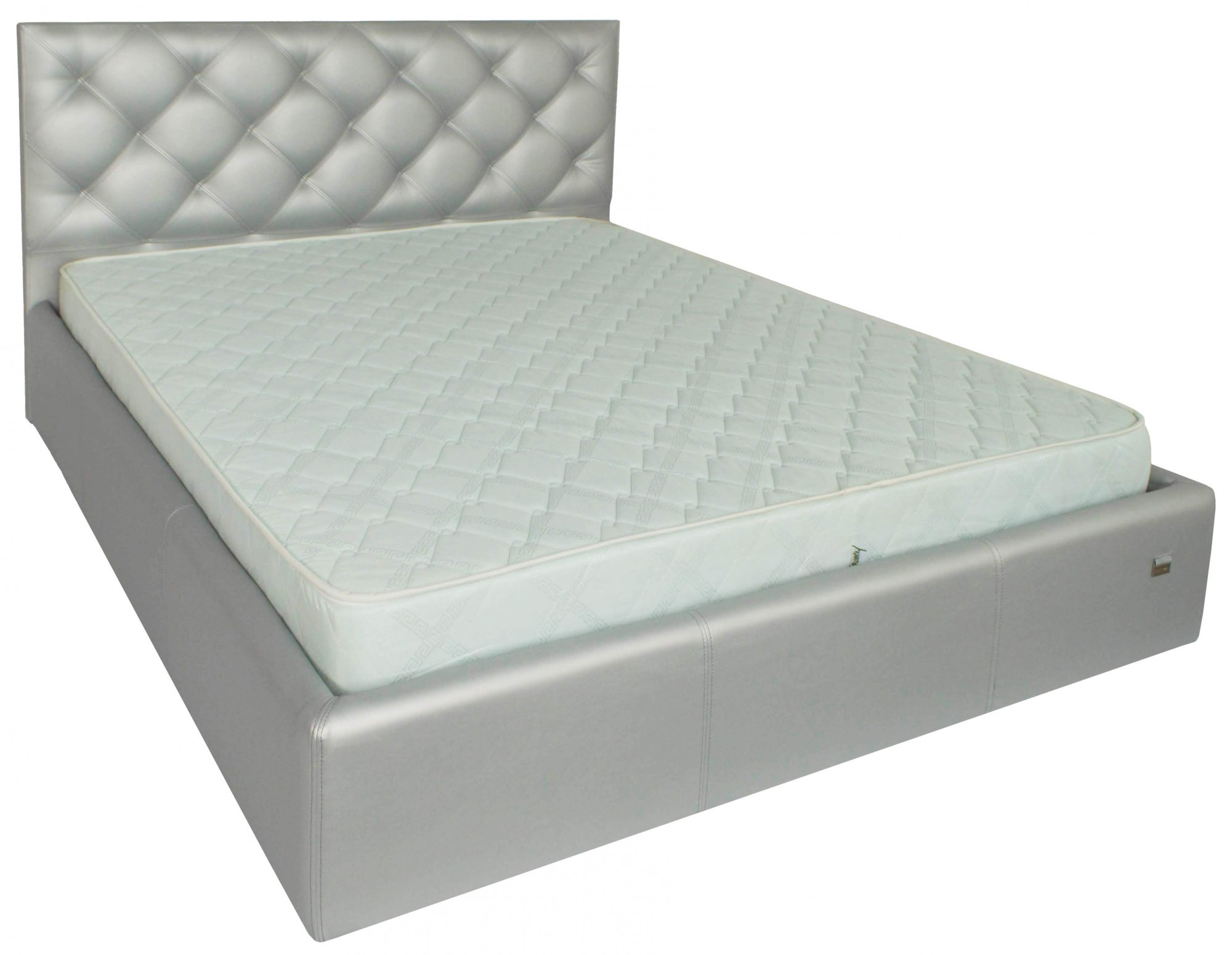 

Кровать Двуспальная Bristol VIP 180 х 200 см Zeus Deluxe Silver С дополнительной металлической цельносварной рамой Серебристая