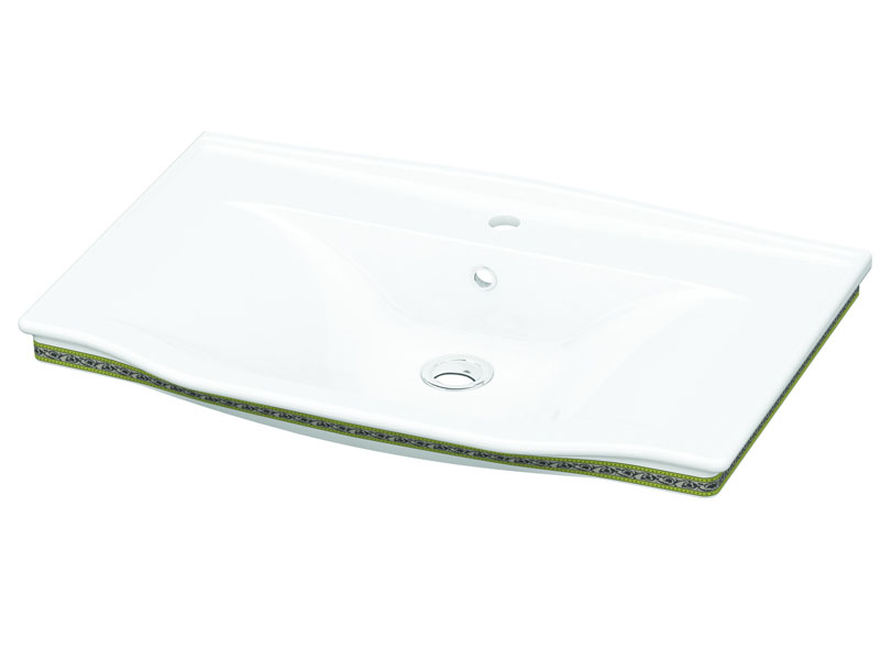 

Умывальник IDEVIT белый/декор золото Neo Classic 3301-1005-0088
