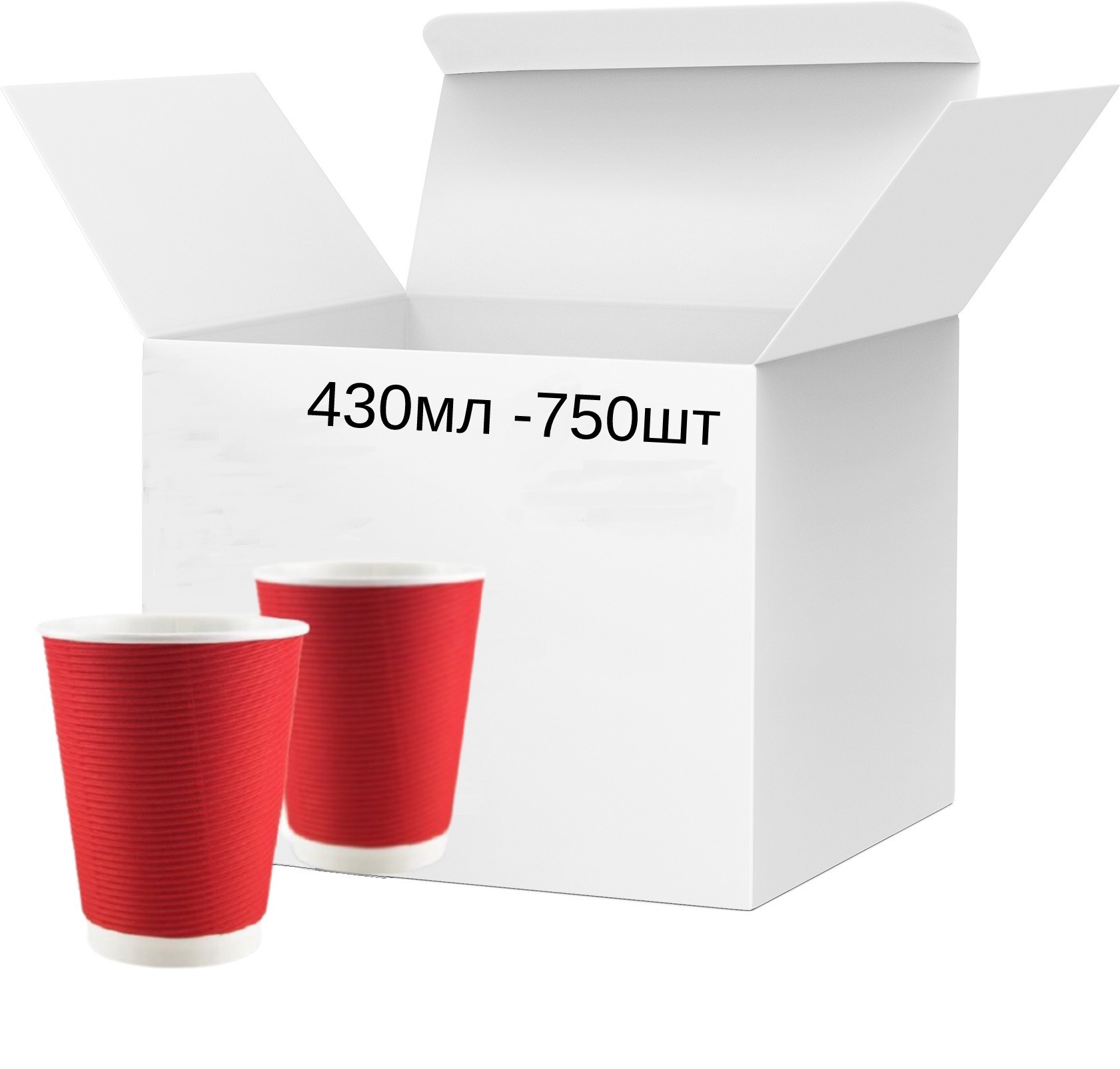 

Стакан APCup Гофрированный 430 мл F-ВОЛНА d90 750 шт Красный