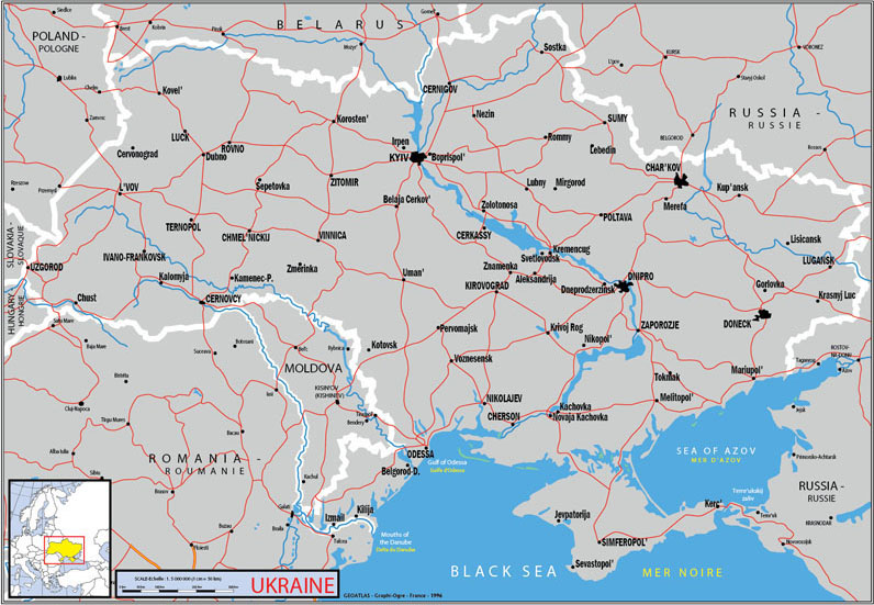 

Фотообои Динго Карта Украина Автодорог Английский №8497v