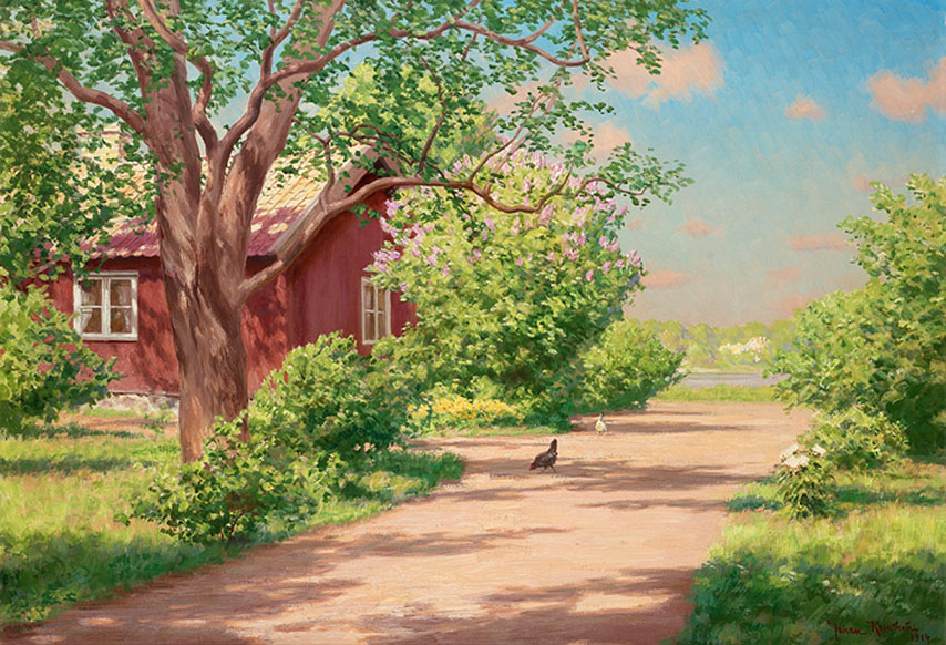 

Фотообои Динго Живопись Johan_Krouthen Деревня Картина №4395v