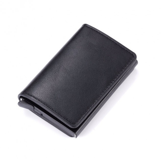 

Картхолдер визитница GLZ для банковских карт с защитой Safe Holder Черный
