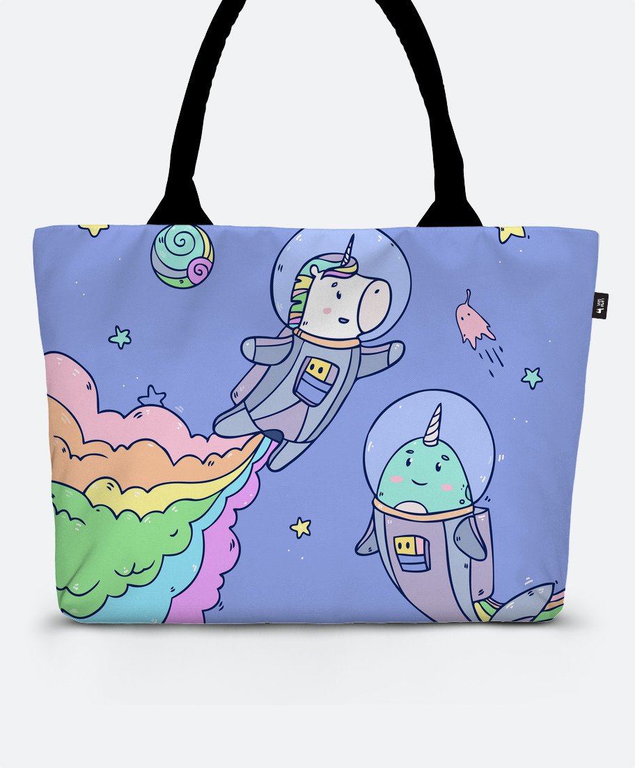 

Шопер Lamasoul з принтом "Space Unicorn and Narwhal!"