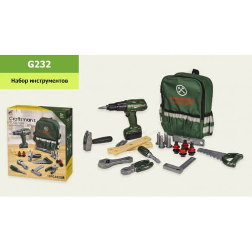 

Детский набор инструментов в рюкзаке 19 предметов G232 A-Toys (G232)