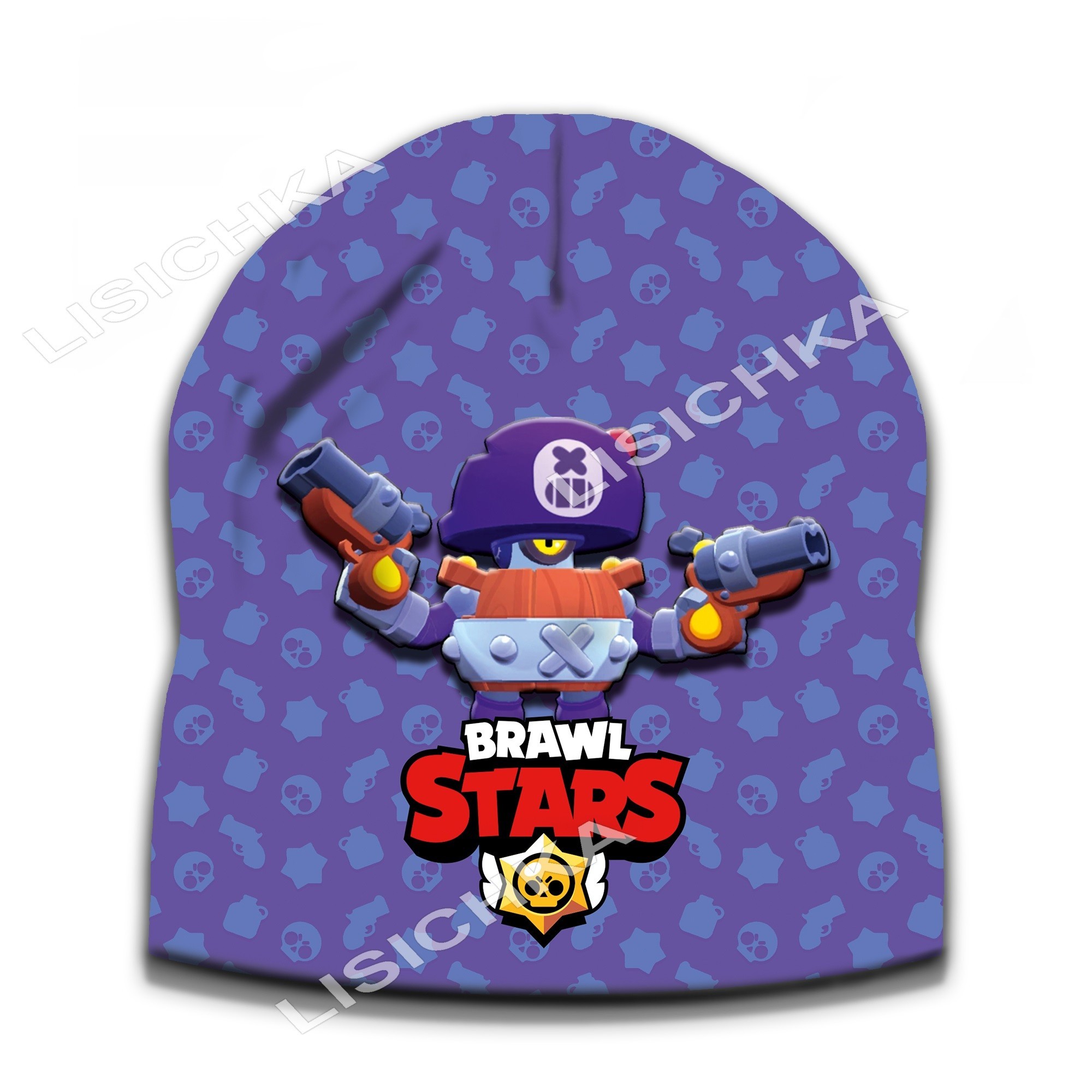

Демисезонная шапка Brawl Stars, фиолетовая Дэррил