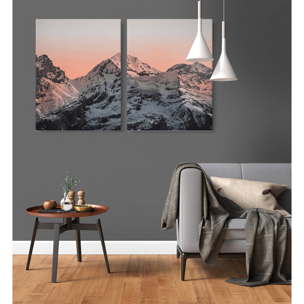 

Модульная картина из двух частей Альпы 123x80 см
