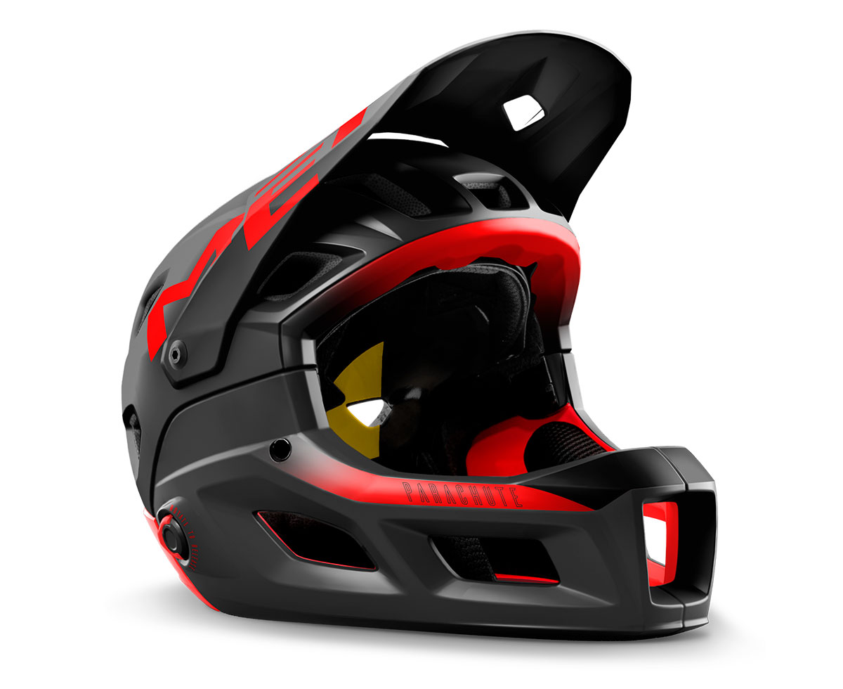 

Шлем MET PARACHUTE MCR MIPS CE BLACK RED | MATT GLOSSY 52-56 см