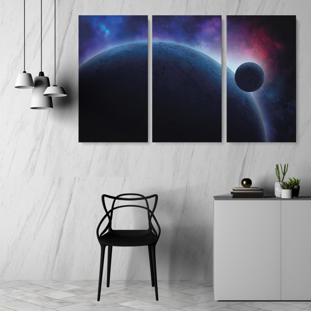 

Модульная картина из трех частей Universe 156x100 см