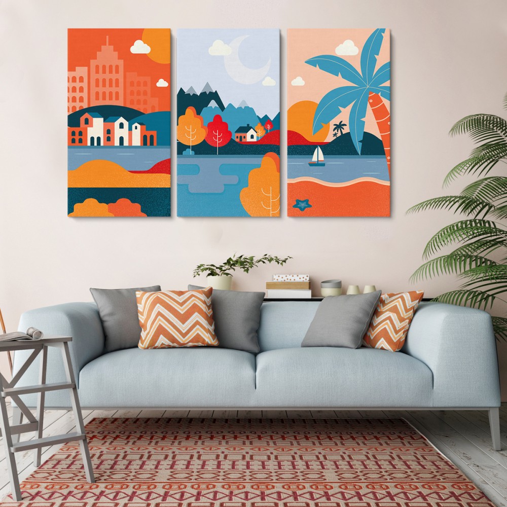 

Модульная картина из трех частей Moments 96x60 см
