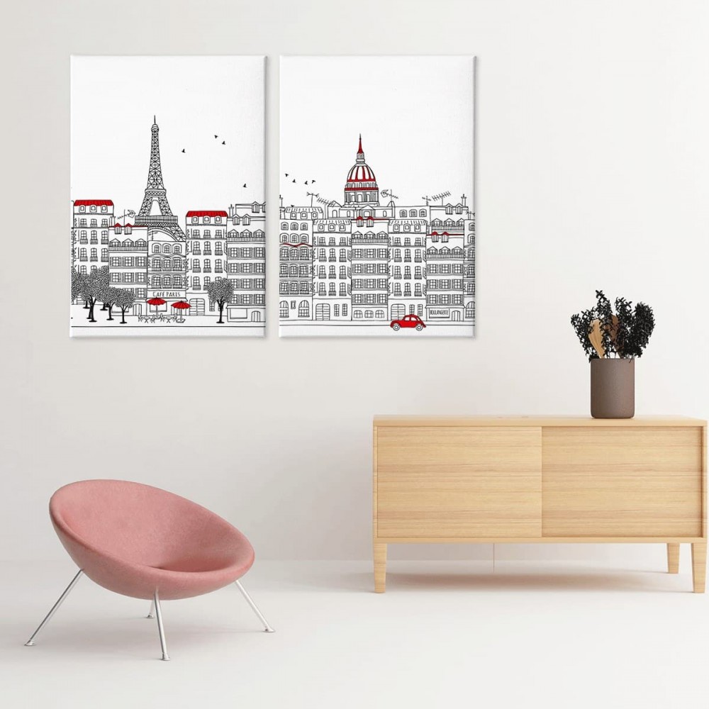 

Модульная картина из двух частей Paris 93x60 см
