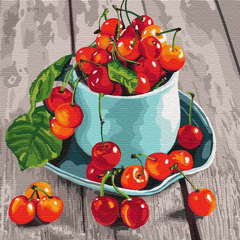 

Картина по номерам Идейка Черешневые вкусности 40 x 40 см (КНО5552) (4823104310808)