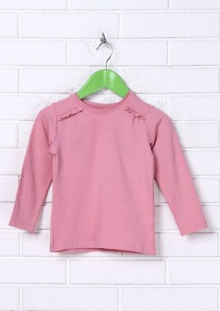 

Розовая футболка с длинным рукавом для девочки ТМ Wendee tu0163-03 98