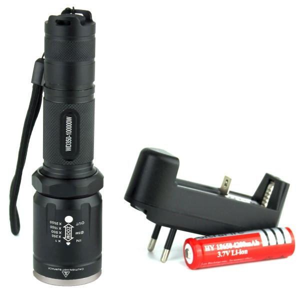 

Фонарь ручной WD350 T6 ЗУ 220 В акк.18650 3xAAA zoom
