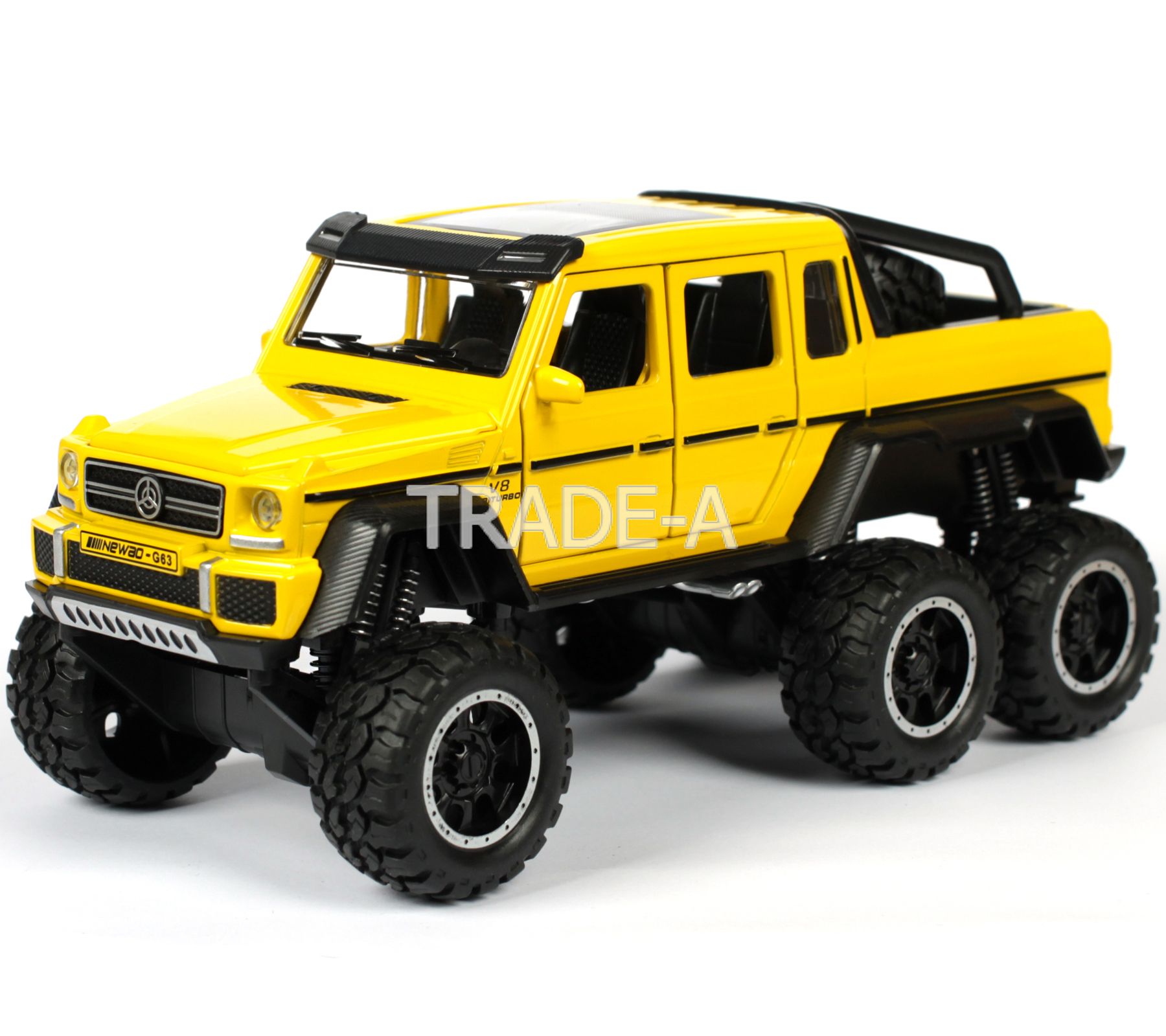 

Машинка Автопром 76921 Mercedes G63 AMG 6x6 1:31 желтый