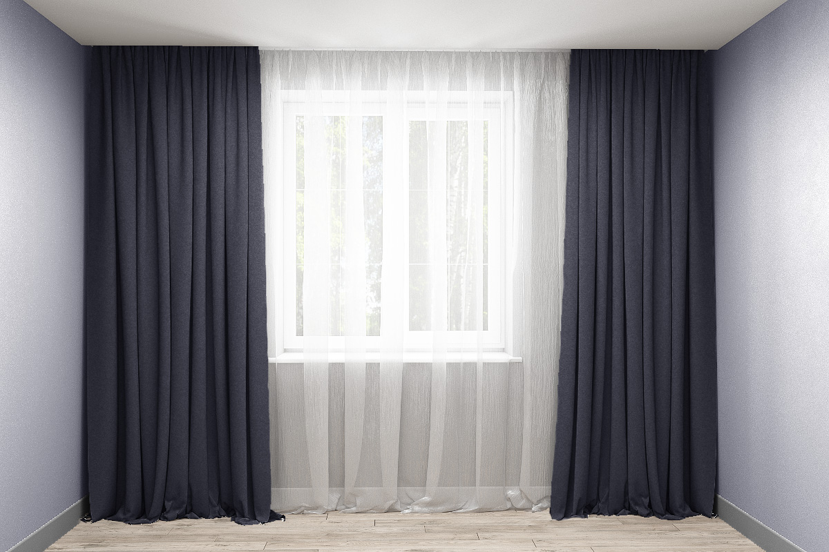 

Комплект штор Декор-Ин Микровелюр Маренго Холодные Темно-серые 220x260 2 шт