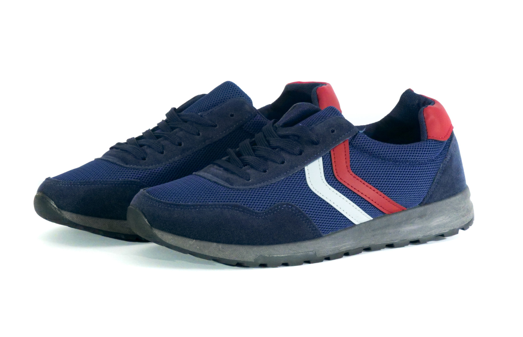 

Кроссовки мужские Jomix 42 27.3 см Navy красные вставки