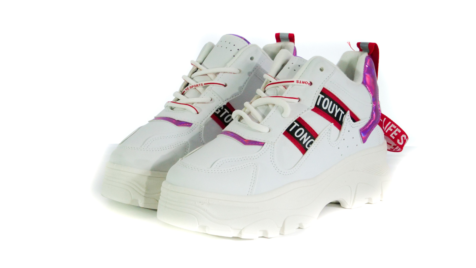 

Кроссовки женские высокие Ideal F02 39 24 см White Purple