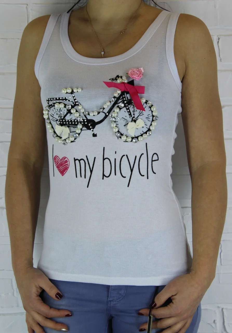 

Майка женская " Royally "8949 трикотажная белая, Майка женская " Royally "8949 трикотажная белая 42-46