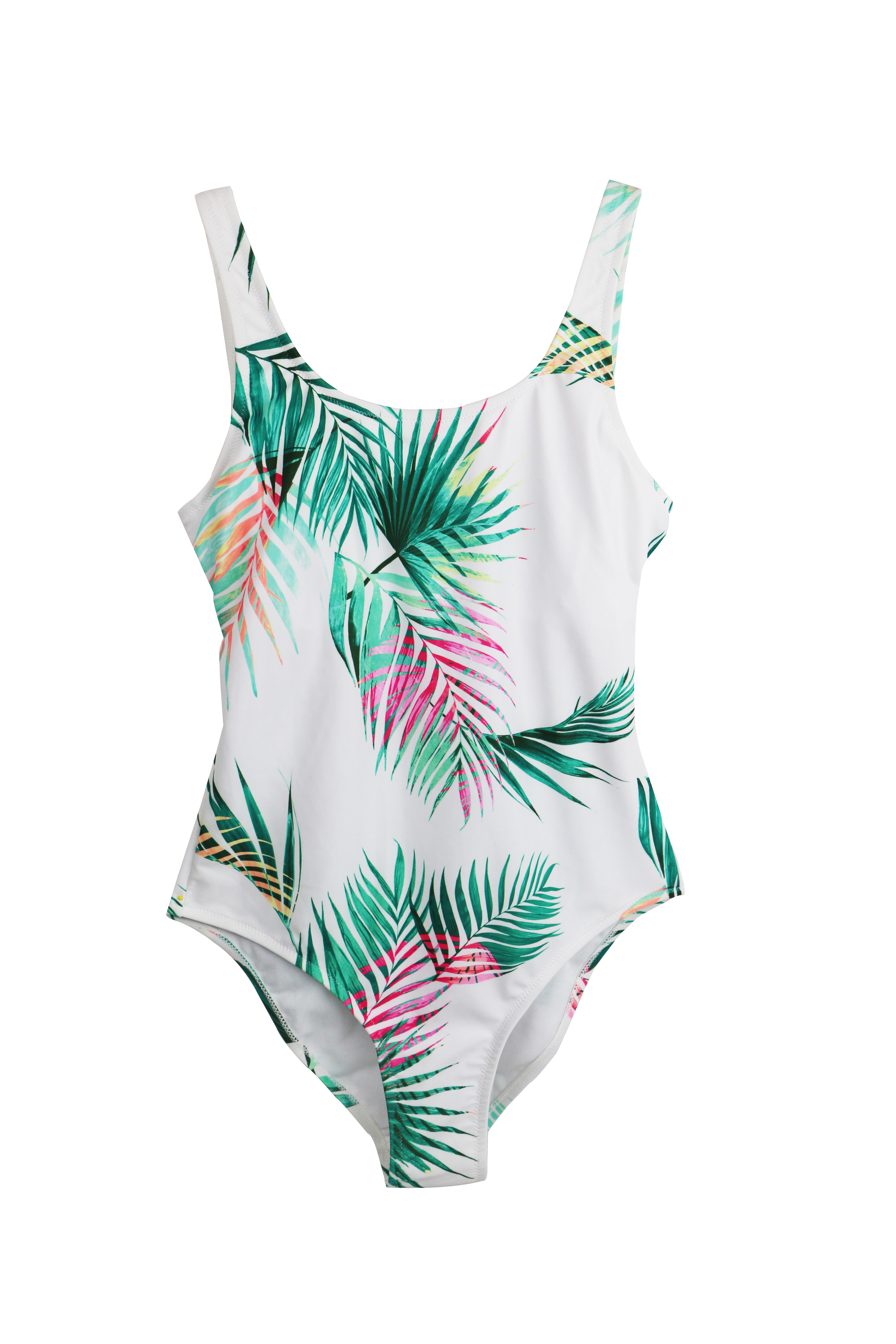 

Женский цельный купальник с полуоткрытой спиной C&A 38 белый-разноцветный WE-550127