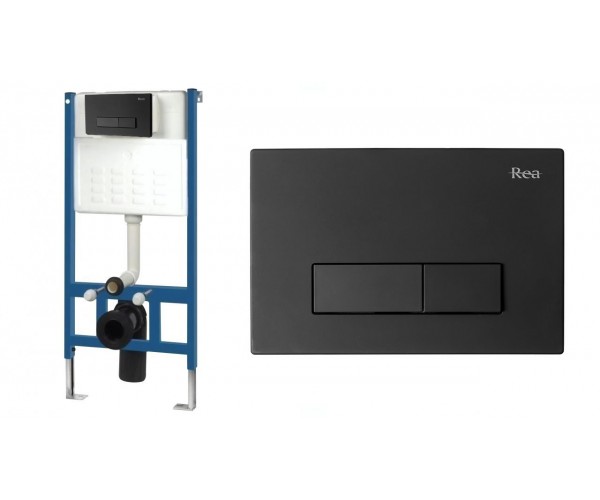 

Інсталяція комплект Rea 6w1 Slim 9cm WC H Чорний REA-E3650