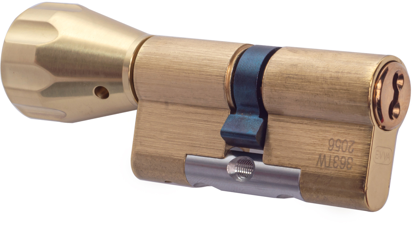 

Сердцевина EVVA 4KS KZ 36/K61 MP 3 ключа Полированая латунь