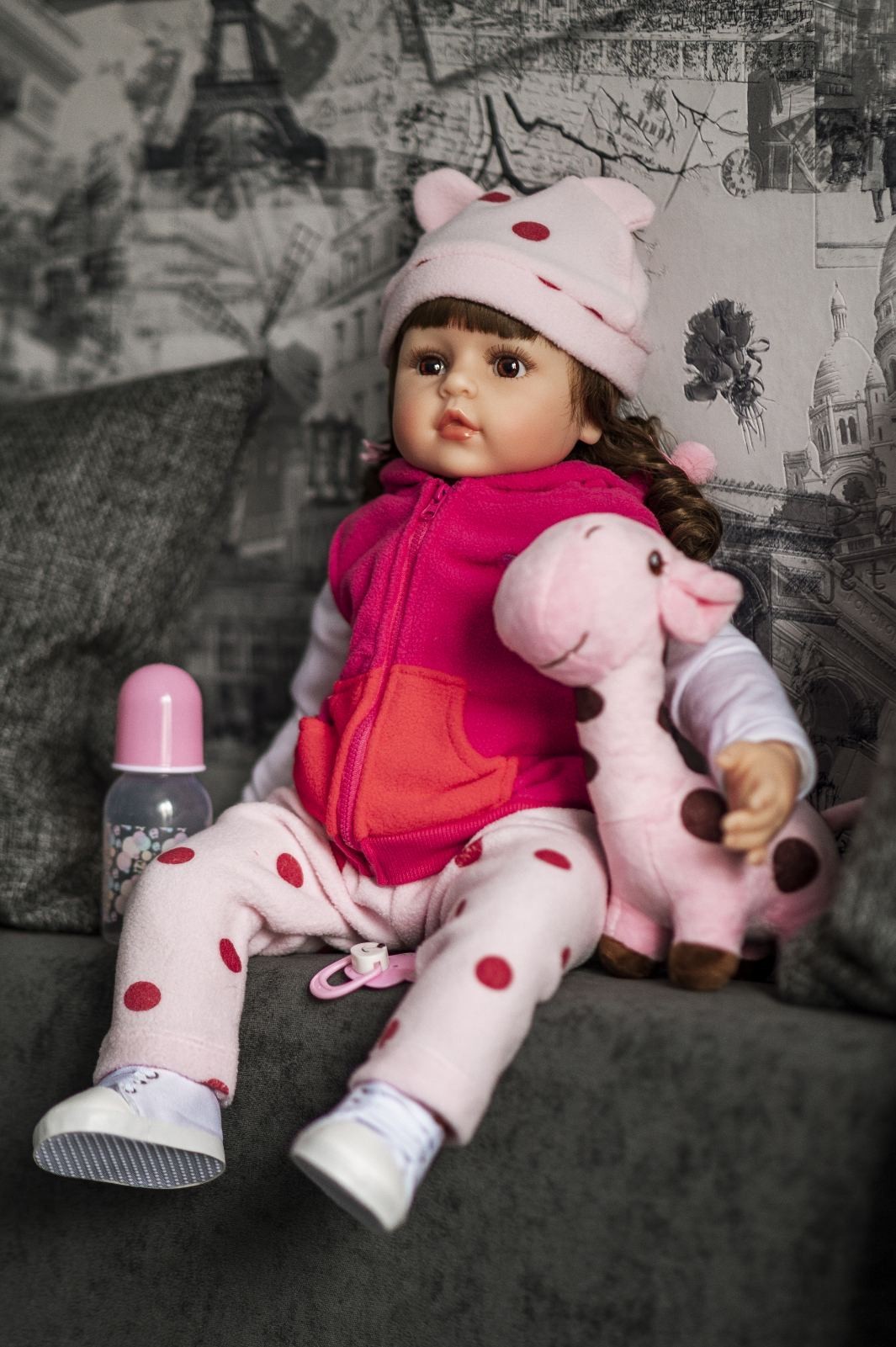 

Реалистичная кукла Реборн 60 см жираф NPK DOLL