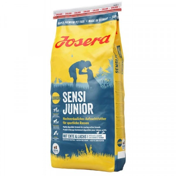 

Сухой Корм Для Подростающих Собак С Уткой и Лососем Josera Sensi Junior 15 кг Сенсиюниор15