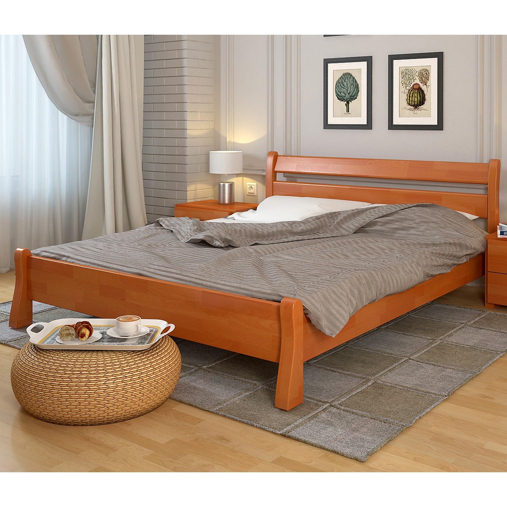 

Кровать Венеция (Arbor Drev) Ольха 90х200 см 71123_01