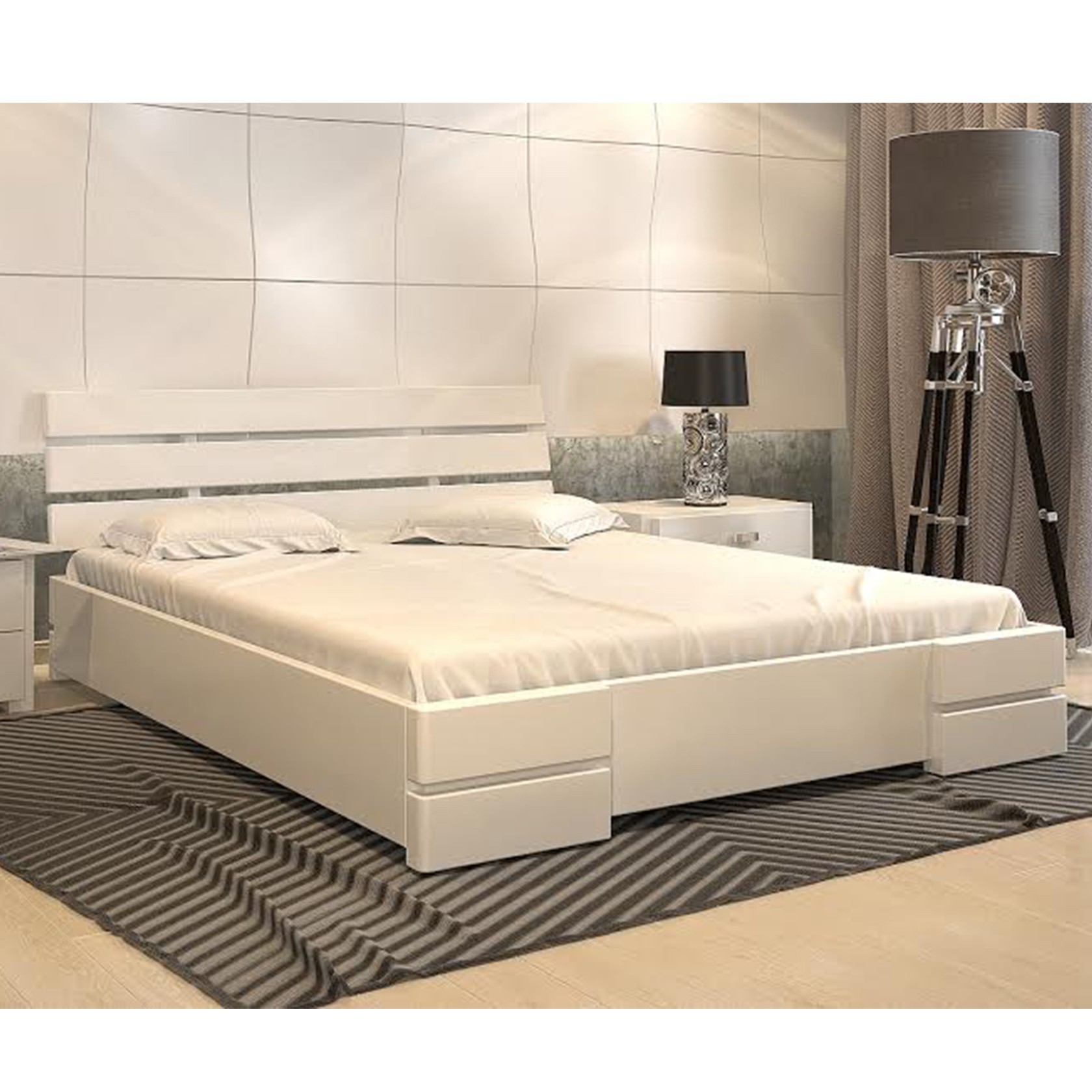 

Кровать Дали Люкс (Arbor Drev) Белая 160х200 см 71127_15
