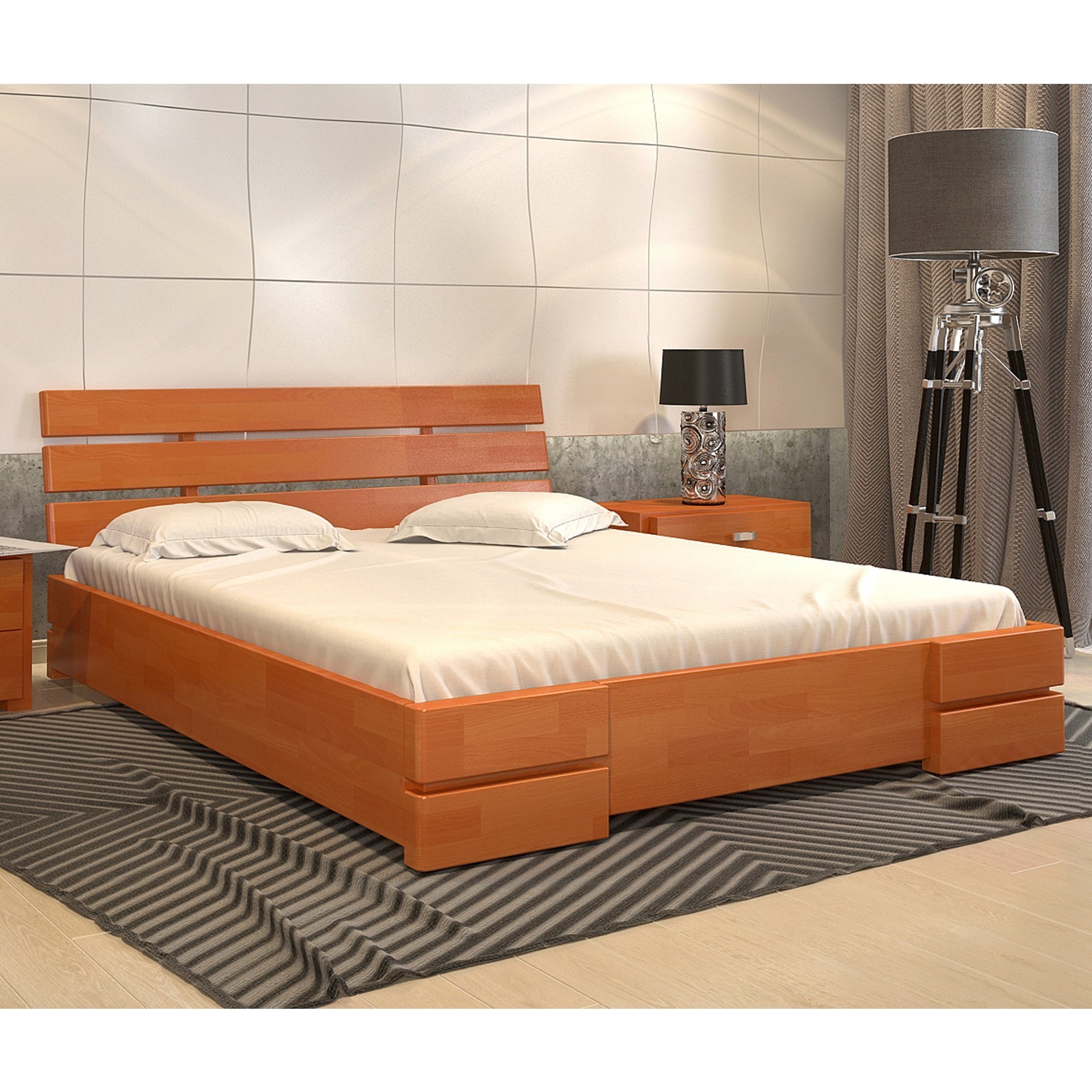 

Кровать Дали Люкс (Arbor Drev) Ольха 140х200 см 71127_09
