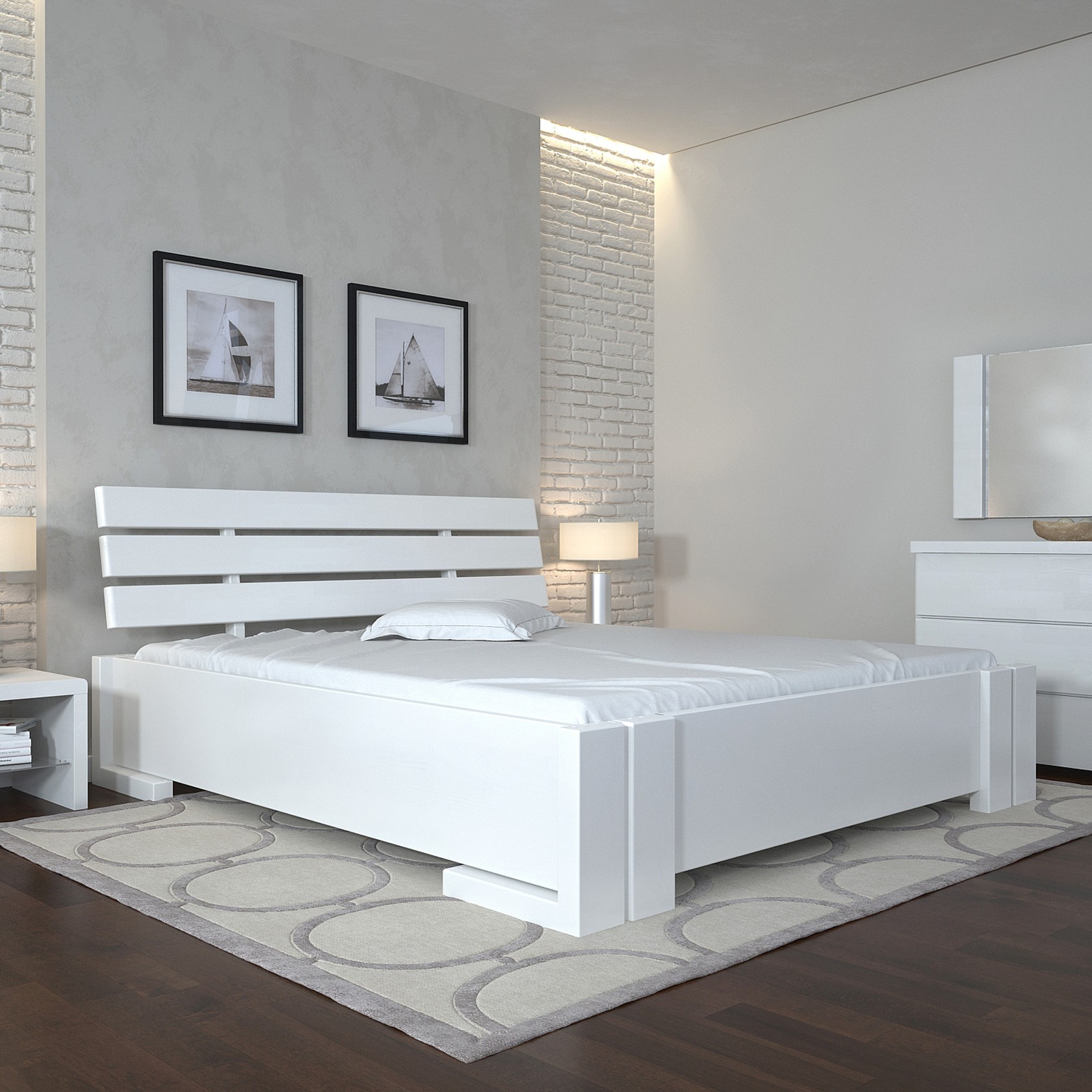 

Кровать Домино (Arbor Drev) Белая 180х200 см 71135_19