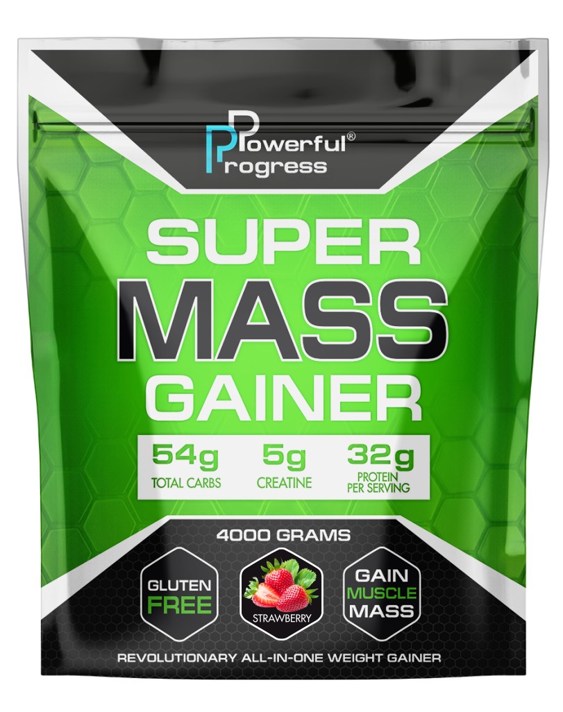 

Гейнер Powerful Progress Super Mass Gainer 4 кг Клубника