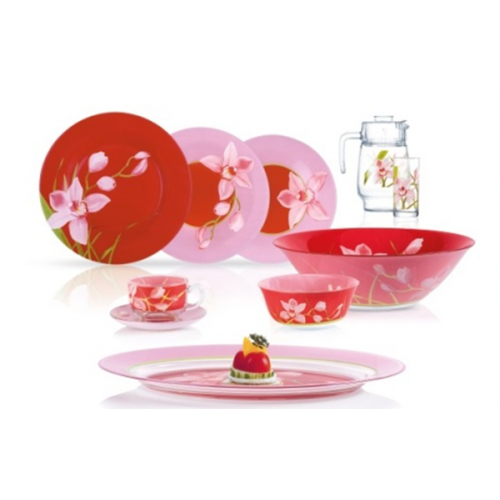 

Сервіз столовий Luminarc Red Orchis 46 пр.