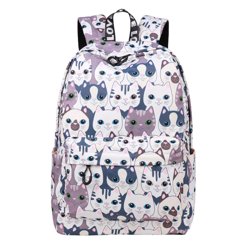 

Рюкзак молодежный городской, с принтом Котики А4, 41*30*13, 400г