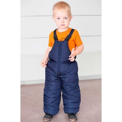 

Зимний полукомбинезон для мальчика 2-3 лет темно-синий на рост 98 см