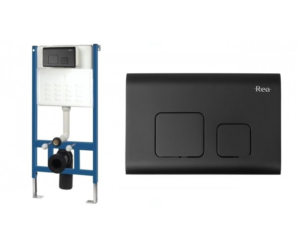

Інсталяція комплект Rea 6w1 9cm WC F Чорний REA-E3652