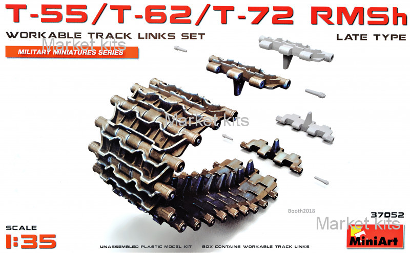 

Гусеничные цепи семейства T-55/T-62/T-72, поздний выпуск 1:35 MINIART (MA37052)