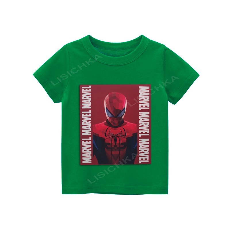 

Футболка Foxstyle, человек паук на темно-красном, Spider man, 122-128см, зеленая