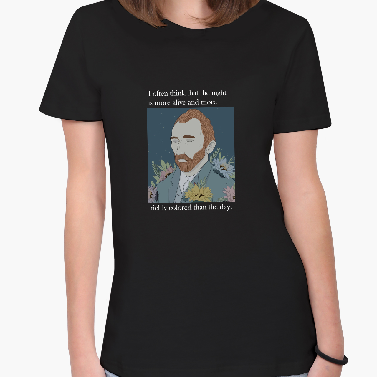 

Футболка женская Винсент Ван Гог (Vincent van Gogh) (8976-2962-5) XXL Черная