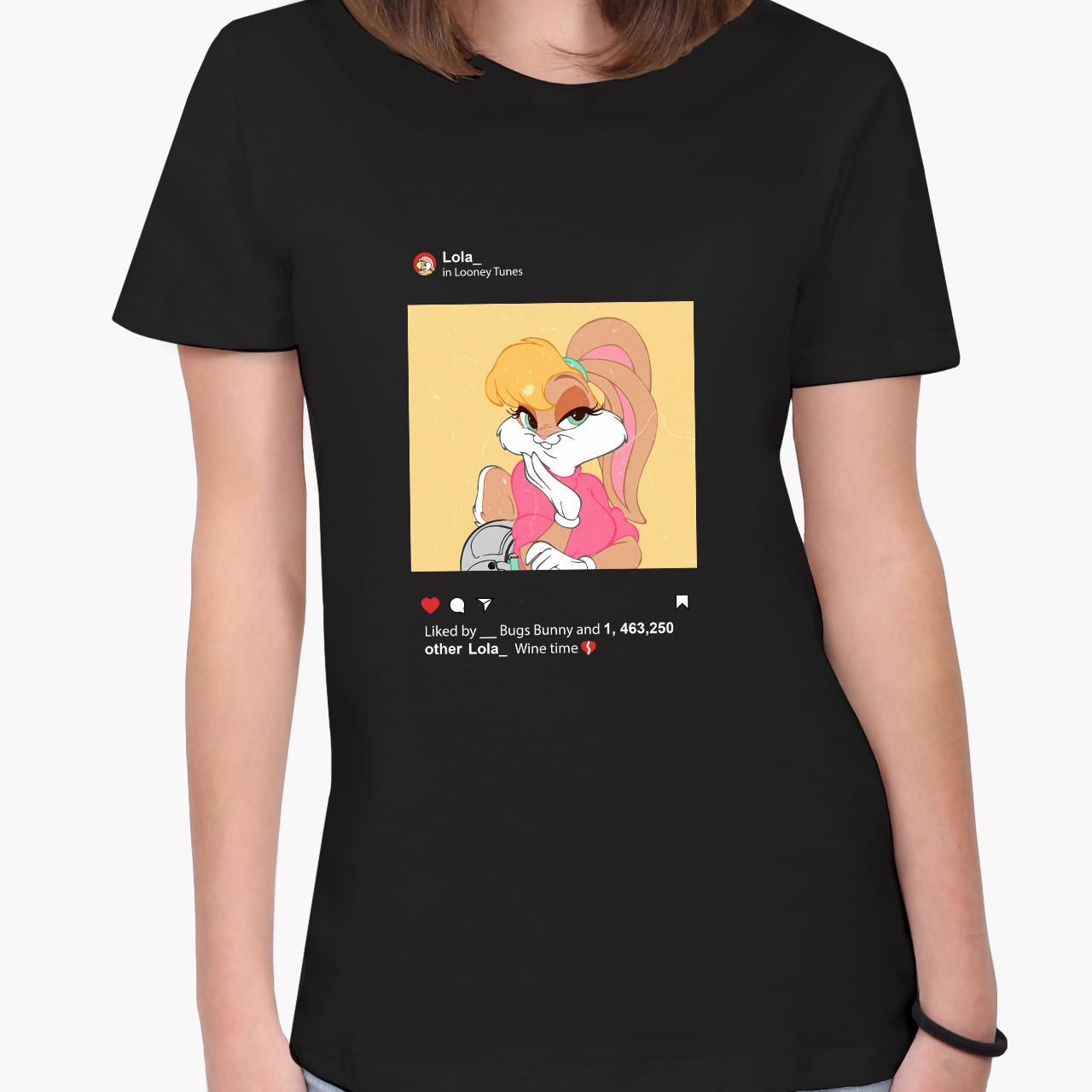 

Футболка женская Луни Тюнз Лола Банни (Looney Tunes Lola Bunny) (8976-2881-5) XXL Черная