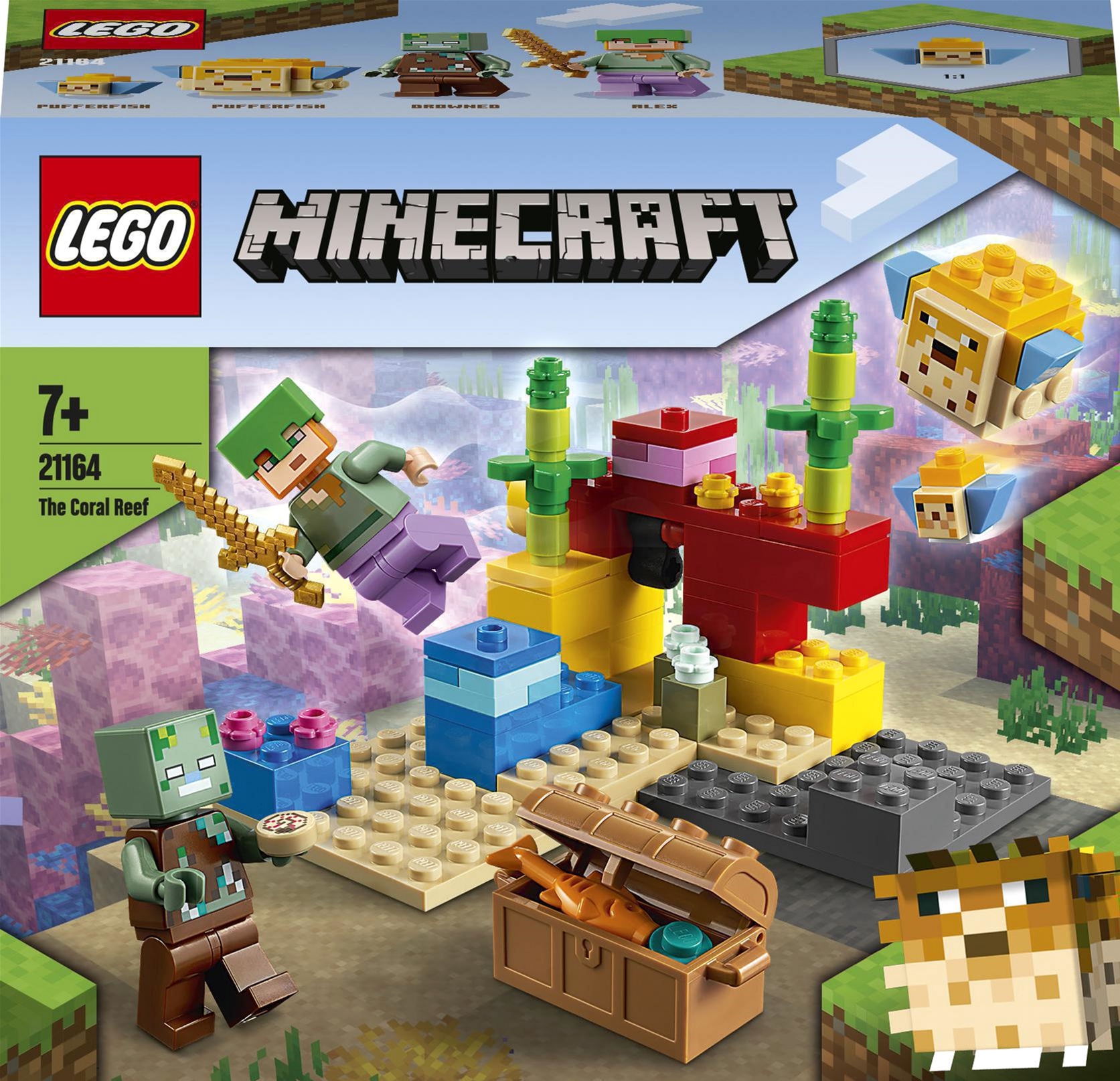 

Конструктор LEGO Minecraft Коралловый риф 92 детали (21164)