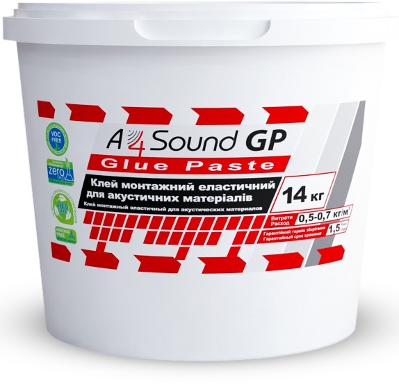 

Клей акриловый монтажный эластичный A4Sound GP 14кг