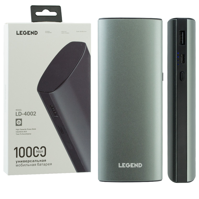 

Power Bank LEGEND LD-4002 10000mAh серый