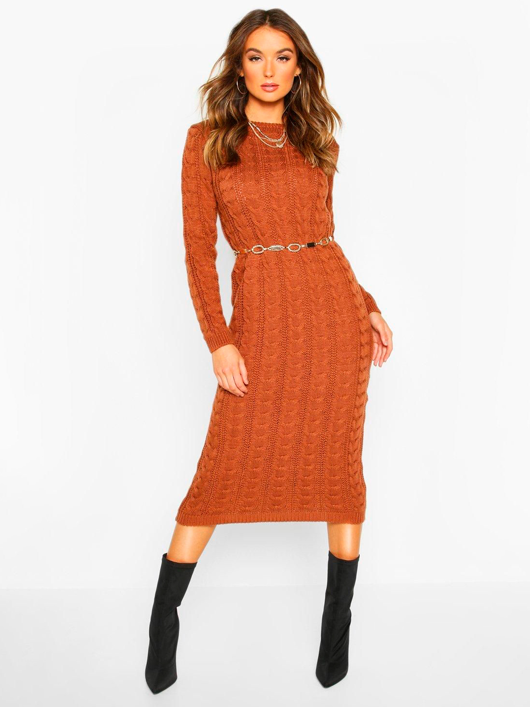 

Платье Boohoo bh05330027 S Коричневое