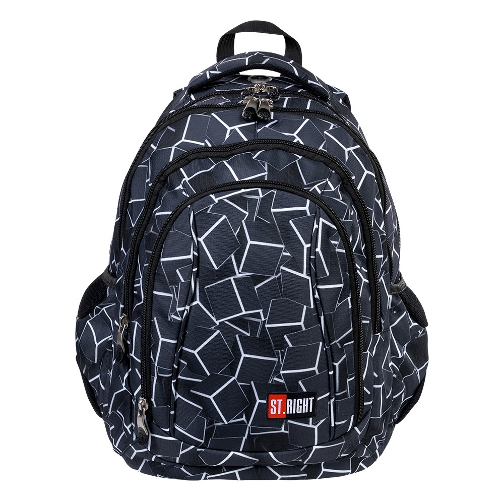 

Рюкзак школьный ST.RIGHT BP4 3D Cubes 43x32x20 см 26 л Черный