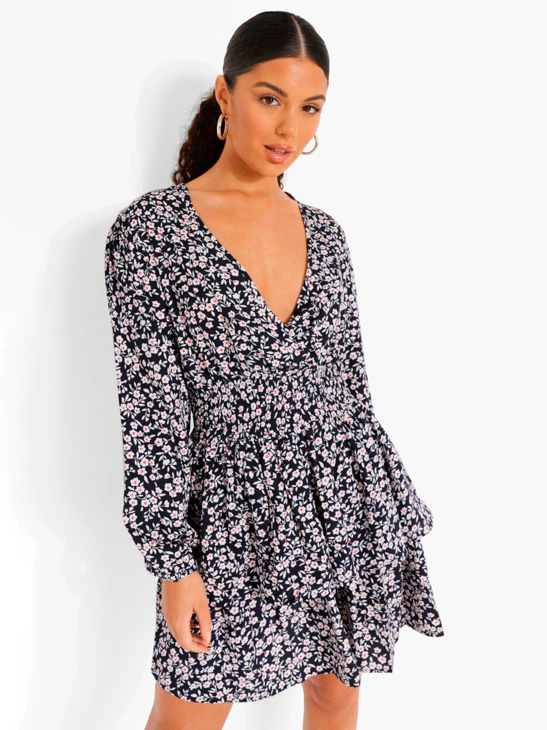 

Платье Boohoo bh05330079  Темно-синее, Платье Boohoo bh05330079 42 Темно-синее